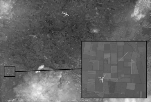 Satelliten-Foto verkleinert, Abschu MH17