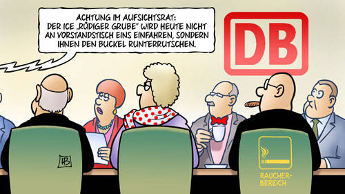 Der ICE 'Rdiger Grube'..., Karikatur: Harm Bengen