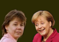 Merkel und ihre Vertraute, Broleiterin Beate Baumann
