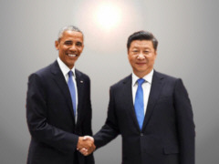 Obama und Xi Jinping produzieren heie Luft - Collage: Samy - Creative-Commons-Lizenz Nicht-Kommerziell 3.0