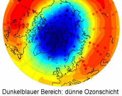 Ozonloch ber der  Arktis, 6. Mrz 2011