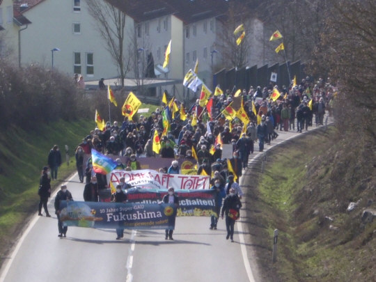 Demo am AKW Neckarwestheim, 7.03.2021 - Foto: Klaus Schramm - Creative-Commons-Lizenz Namensnennung Nicht-Kommerziell 3.0