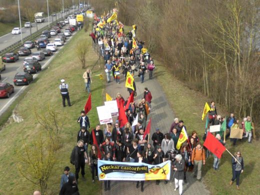 Anti-AKW-Demo in Heilbronn, 4.03.2017  - Foto: Klaus Schramm - Creative-Commons-Lizenz Namensnennung Nicht-Kommerziell 3.0