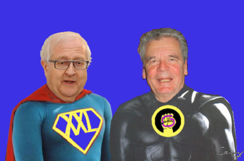Superhelden Brderle und Gauck