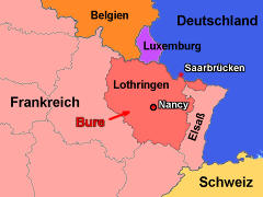 Karte von Bure, Lothringen - Grafik: RN - Creative-Commons-Lizenz Namensnennung Nicht-Kommerziell 3.0