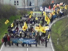Demo am AKW Neckarwestheim, 8.03.2020 - Foto: Klaus Schramm - Creative-Commons-Lizenz Namensnennung Nicht-Kommerziell 3.0