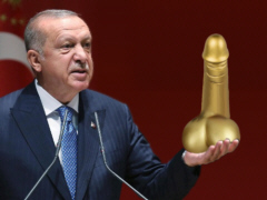 Erdogan mit Penis-Szepter - Grafik: Samy - Creative-Commons-Lizenz Namensnennung Nicht-Kommerziell 3.0