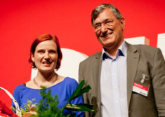 Neues Führungs-Duo: Katja Kipping und Bernd Riexinger, Göttingen, Juni 2012
