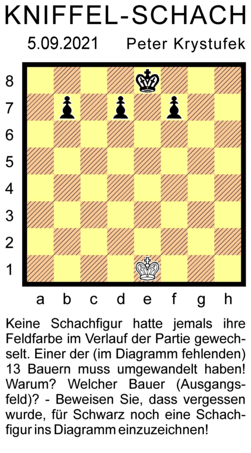 Kniffel-Schach Nr. 6 - Copyright: Peter Krystufek