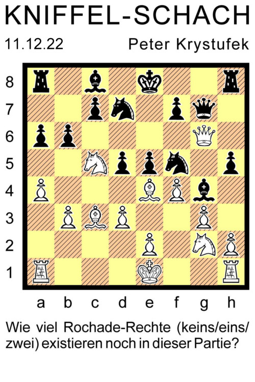 Kniffel-Schach Nr. 13 - Copyright: Peter Krystufek