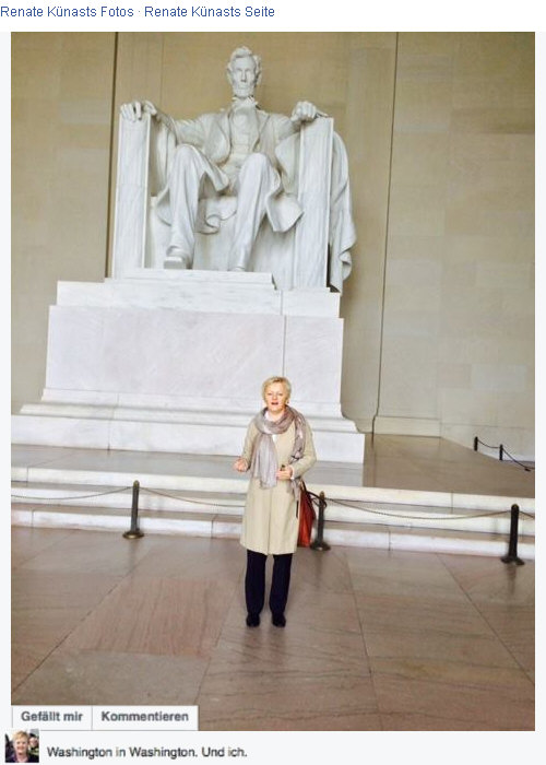 Künast verwechselt Lincoln mit Washington - Foto: Screenshot
