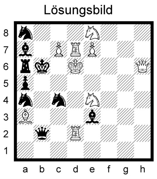 Kniffel-Schach Lösungsbild zu Nr. 15 - Copyright: Peter Krystufek