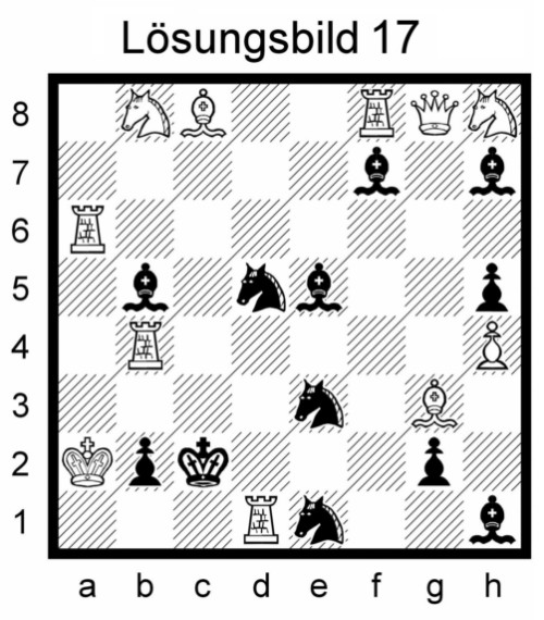 Kniffel-Schach Lösungsbild zu Nr. 17 - Copyright: Peter Krystufek