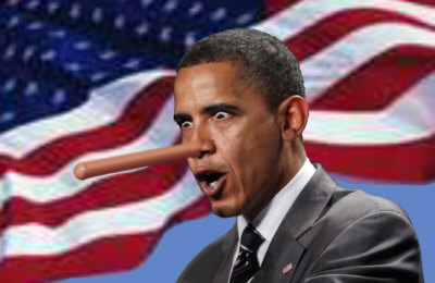 Obama ist Pinocchio - Karikatur: Samy