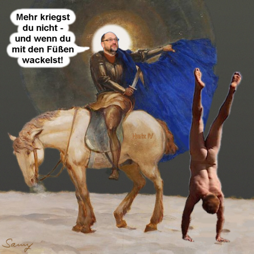 Der Hype um St. Martin Schulz ist rum - Karikarur: Samy - Creative-Commons-Lizenz Namensnennung Nicht-Kommerziell 3.0