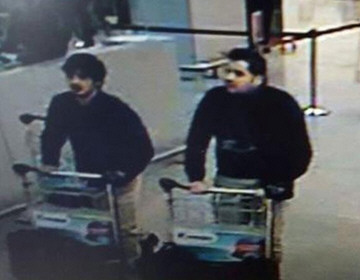 Terror-Anschlag im Flughafen Zaventem, Brüssel, 22.03.2016 - Foto: Überwachungs-Kamera