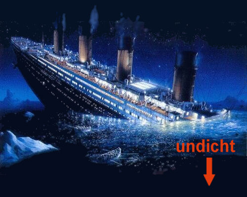 Titanic undicht