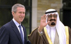 George W. Bush und Saudi-Arabiens Diktator Abdullah